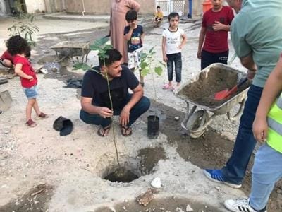 تطوير حدائق كلية التربية الخاصة بقسمي الكيمياء و علوم الحياة