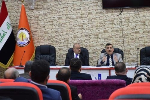 اجتماع السيد رئيس جامعة سامراء مع رؤساء الأقسام العلمية والإنسانية في الجامعة