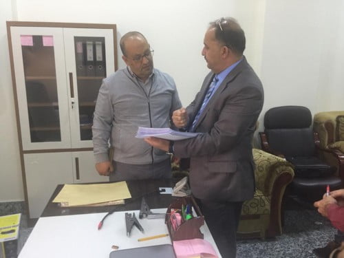 عميد الكلية يستقبل المساعد العلمي لرئيس الجامعة.