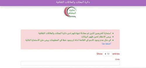 هام جداً وعاجل إلى حملة الشهادات العليا