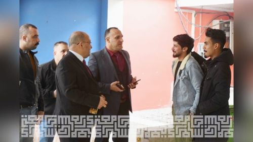مساعدا رئيس جامعة سامراء للشؤون العلمية والإدارية، يتفقدان الأقسام الداخلية للطلبة