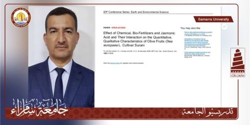 الأستاذ الدكتور خالد عبد الله سهر، ينشر بحثًا زراعيًا في مستوعبات سكوباس