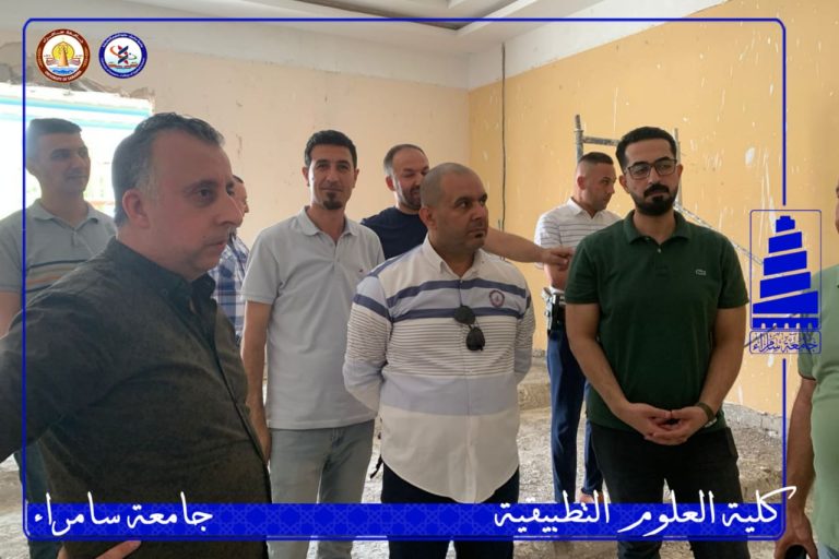 السيد عميد كلية العلوم التطبيقية يتابع مراحل إنجاز بناء قاعة مناقشة الدراسات العليا