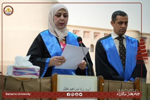الأستاذ الدكتور طه مصحب حسين يُناقش اطروحة دكتوراه بجامعة تكريت