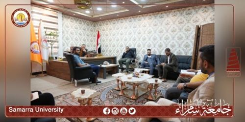مساعد رئيس جامعة سامراء للشؤون الإداريّة يلتقي لجنة العقود الوزاريّة