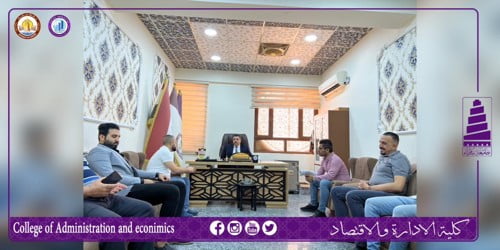 اجتماع السيد معاون العميد للشؤون الادارية بالسادة مسؤولي بعض الشعب في الكلية