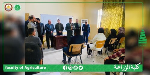 جولة تفقدية للسيد عميد كلية الزراعة الأستاذ الدكتور خالد عبد الله سهر