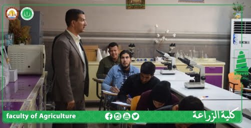 زيارة السيد عميد كلية الزراعة القاعات الامتحانية