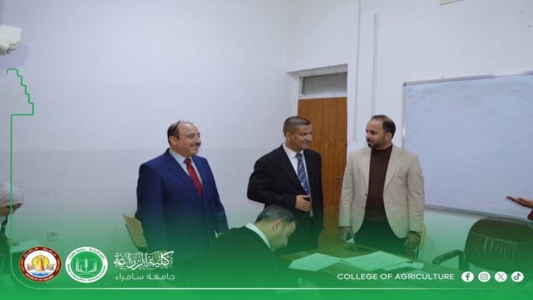 طلبة ماجستير قسم البستنة وهندسة الحدائق في كلية الزراعة يباشرون بأداء الامتحان النهائي للفصل الدراسي الأول