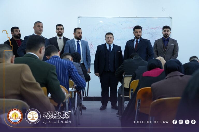 كلية القانون تباشر بالامتحانات نصف النهائية للعام الدراسي 2026/2025