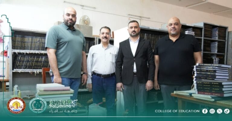 قسم التاريخ يتبرع بقرطاسية وكتب إلى مكتبة سامراء العامة ضمن أسبوع الاستدامة