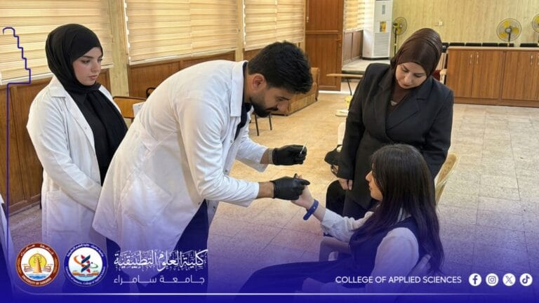 ‏قسم التحليلات المرضية ينظم نشاطًا تطوعيًا لفحص فصائل الدم لطالبات المدارس
