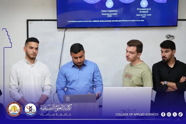‏طلبة قسم علوم الحاسوب يناقشون السمنار الخاص بمادة مبادئ تركيب الحاسوب