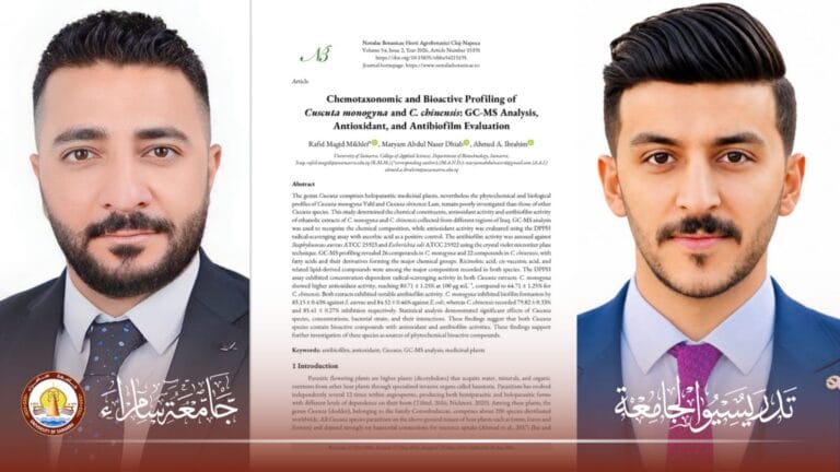 تدريسيان في جامعة سامراء ينشران بحثًا علميًا مشتركًا في مجلة ضمن مستوعب سكوبس